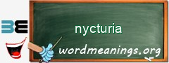 WordMeaning blackboard for nycturia